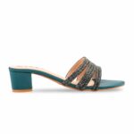 Green Fancy Slipper For Ladies FN8001 - View 2