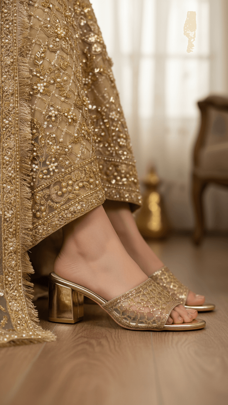FN8004-15.png Golden Fancy Slipper For Women FN8004 - View 1