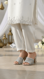 Silver Fancy Women Slipper FN8004 - View 1