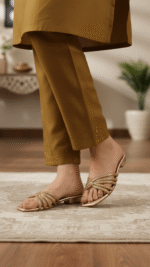 Golden Fancy Slipper For Ladies FN8009 - View 1