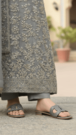 Grey Fancy Women Slipper FN8010 - View 1