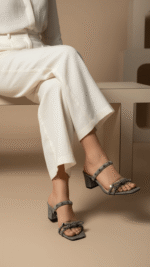 Black Fancy Slipper For Women FN8013 - View 1