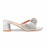 Silver Fancy Women Slipper FN8017 - View 2