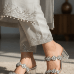 Silver Fancy Women Slipper FN8019 - View 1