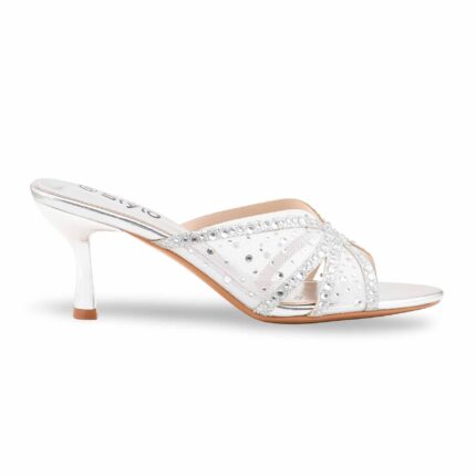 Silver Fancy Slipper For Women FN8020 - View 2