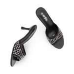 Black Fancy Women Slipper FN8021 - View 5