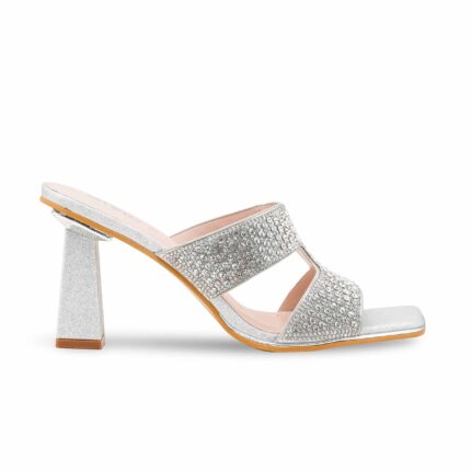 Silver Fancy Women Slipper FN8026 - View 2