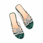 Green Fancy Slipper For Women FN8032 - View 5