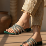 Green Fancy Slipper For Women FN8032 - View 1