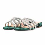 Green Fancy Slipper For Women FN8032 - View 3