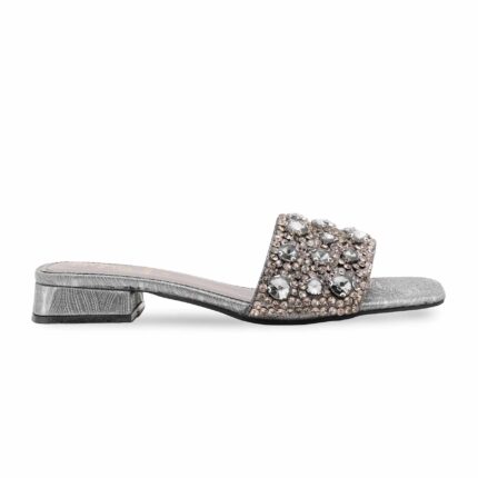 Silver Fancy Women Slipper FN8033 - View 2