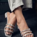 Silver Fancy Women Slipper FN8037 - View 1
