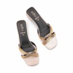 Golden Fancy Slipper For Ladies FN8038 - View 5