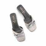 Silver Fancy Slipper For Women FN8038 - View 5
