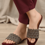 Maroon Fancy Slipper For Women FN8039 - View 1
