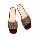 Maroon Fancy Slipper For Women FN8039 - View 5