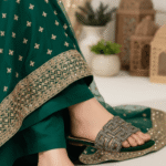 Green Fancy Slipper For Women FN8040 - View 1