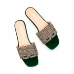 Green Fancy Slipper For Women FN8040 - View 5