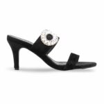 Black Fancy Slipper For Ladies FN8043 - View 2