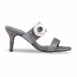 Grey Fancy Slipper For Ladies FN8043 - View 2