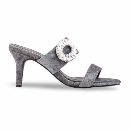 Grey Fancy Slipper For Ladies FN8043 - View 2