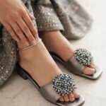 Grey Fancy Slipper For Ladies FN8047 - View 1