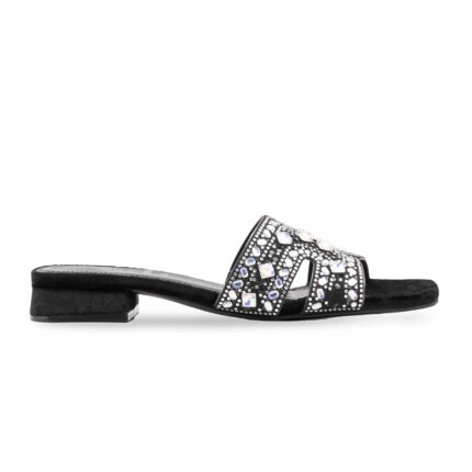 Black Fancy Slipper For Ladies FN8049 - View 2