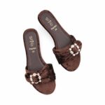 Brown Fancy Slipper For Women FN8050 - View 5