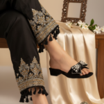 Black Fancy Slipper For Women FN8051 - View 1