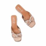 Beige Fancy Women Slipper FN8054 - View 5