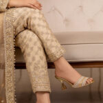 Golden Fancy Slipper For Ladies FN8063 - View 1
