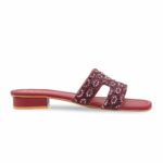Maroon Fancy Slipper For Women FN8064 - View 2