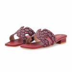 Maroon Fancy Slipper For Women FN8064 - View 3