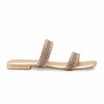 Golden Fancy Slipper For Ladies FN8065 - View 2