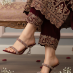 Maroon Fancy Slipper For Ladies FN8066 - View 1