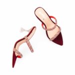 Maroon Fancy Slipper For Ladies FN8066 - View 5