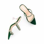 Green Fancy Slipper For Ladies FN8066 - View 5