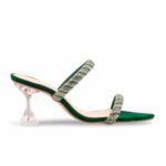 Green Fancy Slipper For Ladies FN8066 - View 2