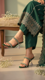 Green Fancy Slipper For Ladies FN8066 - View 1