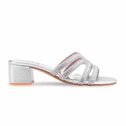 Silver Fancy Slipper For Ladies FN8067 - View 2