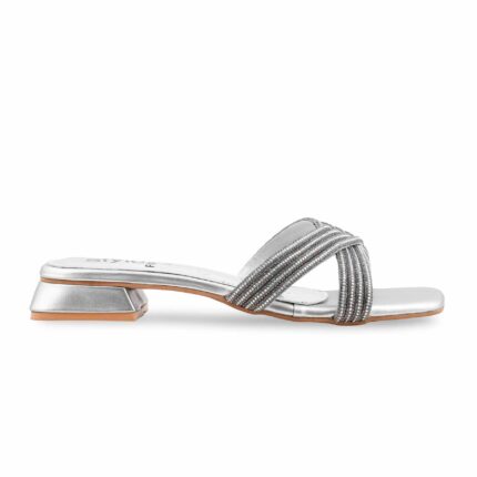 Silver Fancy Slipper For Ladies FN8068 - View 2