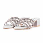 Silver Fancy Women Slipper FN8069 - View 3