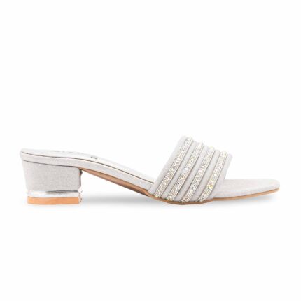 Silver Fancy Slipper For Ladies FN8070 - View 2