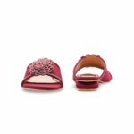 Maroon Fancy Women Slipper FN8071 - View 4