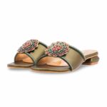 Green Fancy Slipper For Women FN8071 - View 3