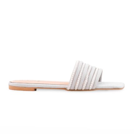 Silver Fancy Women Slipper FN8082 - View 2