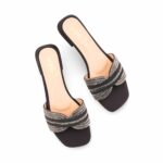 Black Fancy Slipper For Women FN8084 - View 5