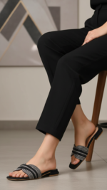 Black Fancy Slipper For Women FN8084 - View 1