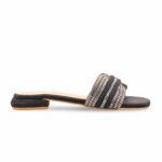 Black Fancy Slipper For Women FN8084 - View 2