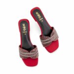 Maroon Fancy Slipper For Ladies FN8084 - View 5